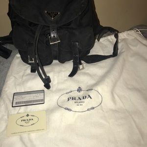 100% authentic nylon Prada back pack black